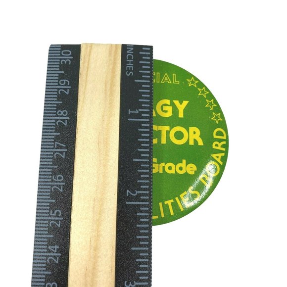 Vintage Pinback Button Official Energy Inspector Junior Grade Regional Utilities - Picture 3 of 3